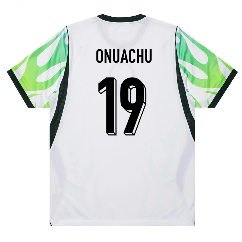Danxen Dětské Nigérie Paul Onuachu #19 Bílá Zelená Daleko Hráčské Dresy 26-28 Dres