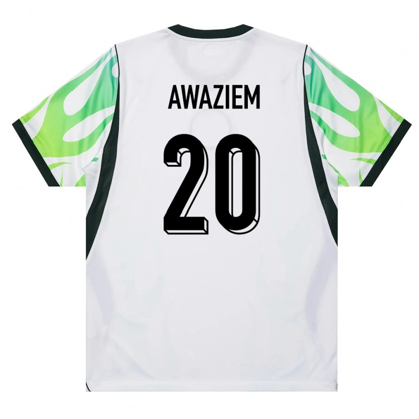 Danxen Dětské Nigérie Chidozie Awaziem #20 Bílá Zelená Daleko Hráčské Dresy 26-28 Dres