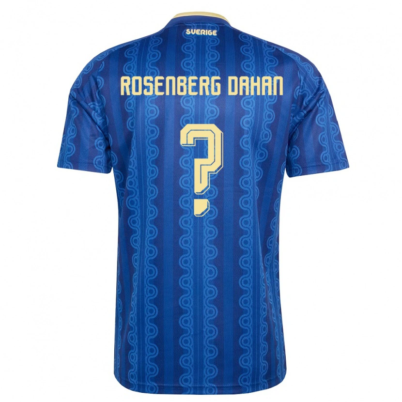 Danxen Dětské Švédsko Yoél Rosenberg Dahan #0 Modrá Námořnická Žlutá Daleko Hráčské Dresy 26-28 Dres