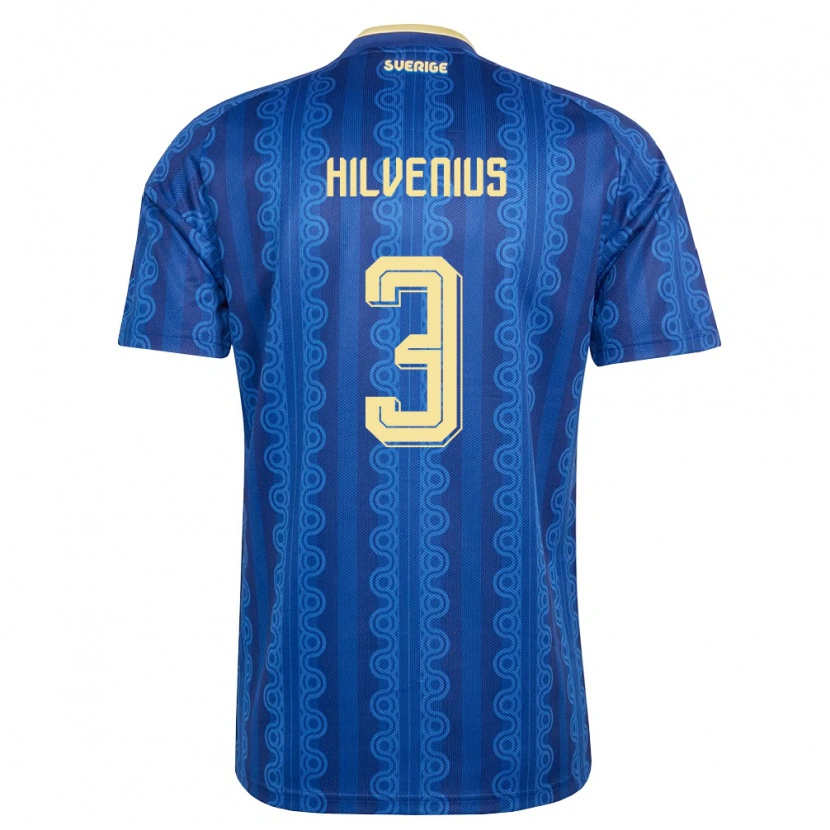 Danxen Dětské Švédsko Harry Hilvenius #3 Modrá Námořnická Žlutá Daleko Hráčské Dresy 26-28 Dres