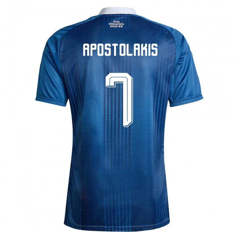 Danxen Dětské Řecko Giannis Apostolakis #7 Námořnická Modrá Bílá Daleko Hráčské Dresy 26-28 Dres