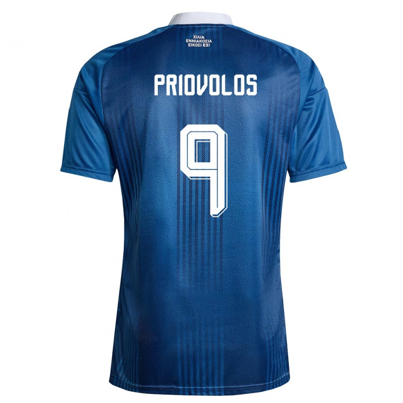 Danxen Dětské Řecko Grigoris Priovolos #9 Námořnická Modrá Bílá Daleko Hráčské Dresy 26-28 Dres
