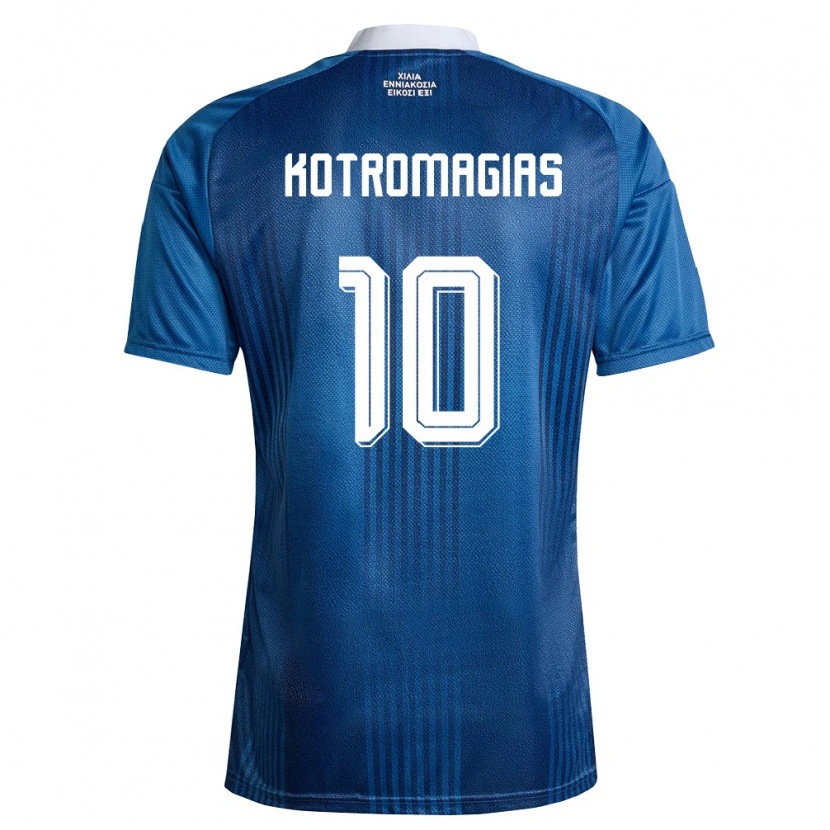 Danxen Dětské Řecko Dimitrios Kotromagias #10 Námořnická Modrá Bílá Daleko Hráčské Dresy 26-28 Dres