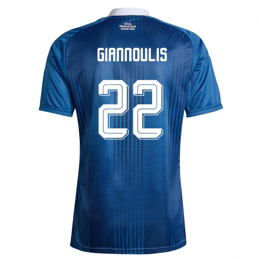 Danxen Dětské Řecko Dimitrios Giannoulis #22 Námořnická Modrá Bílá Daleko Hráčské Dresy 26-28 Dres