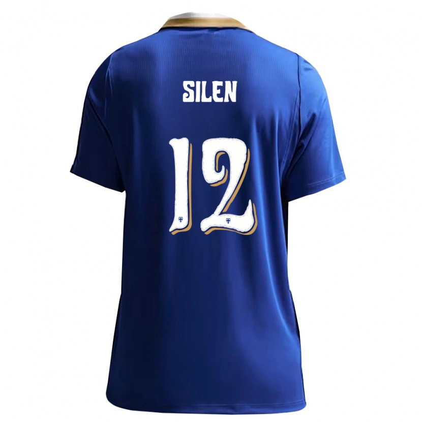 Danxen Dětské Finsko Kasperi Silen #12 Modrá Bílá Daleko Hráčské Dresy 26-28 Dres