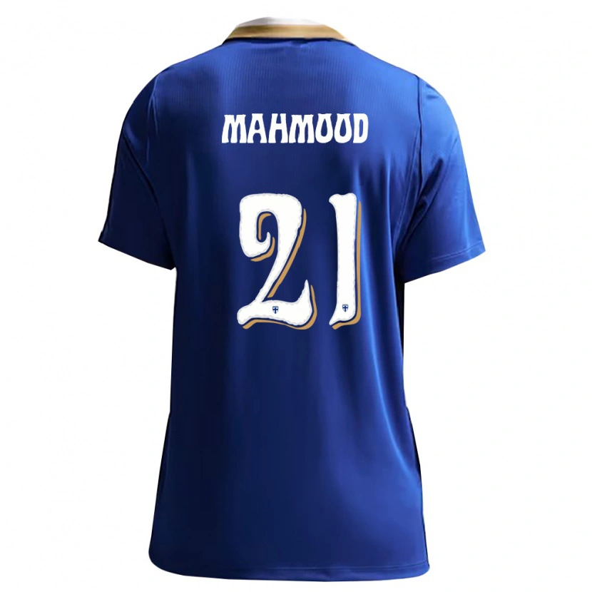 Danxen Dětské Finsko Mustafa Mahmood #21 Modrá Bílá Daleko Hráčské Dresy 26-28 Dres