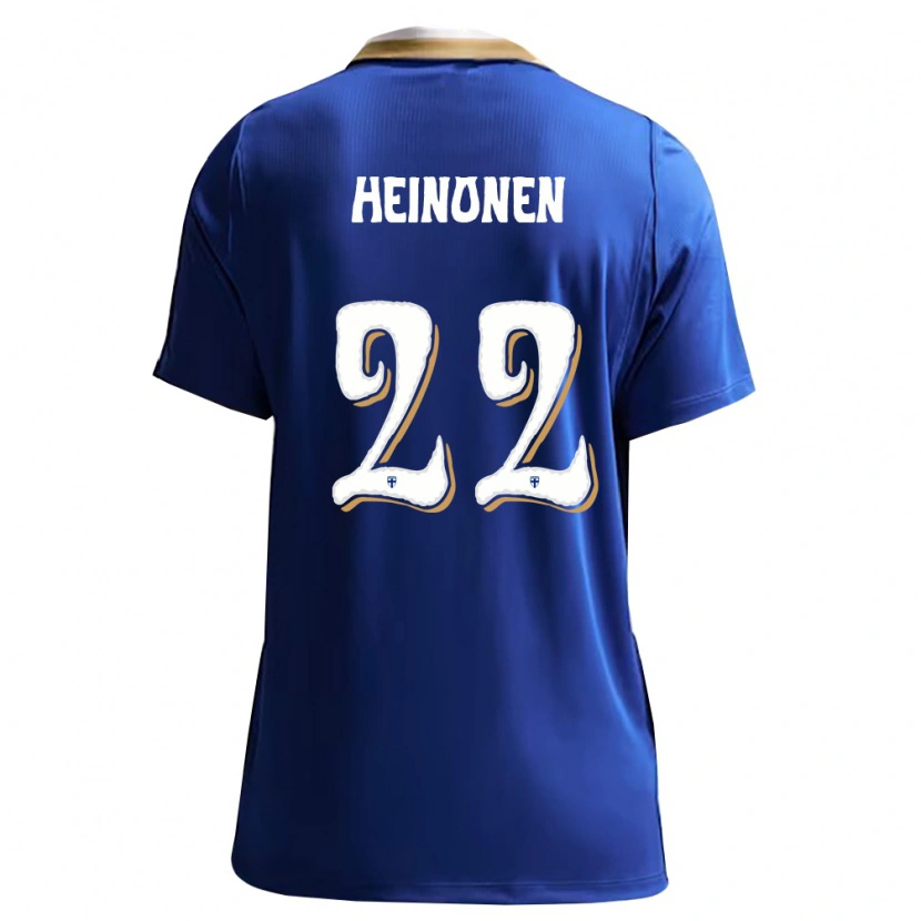 Danxen Dětské Finsko Otto Heinonen #22 Modrá Bílá Daleko Hráčské Dresy 26-28 Dres