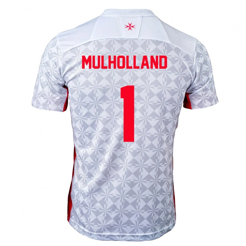 Danxen Dětské Malta Noah Mulholland #1 Šedá Bílá Červená Daleko Hráčské Dresy 26-28 Dres