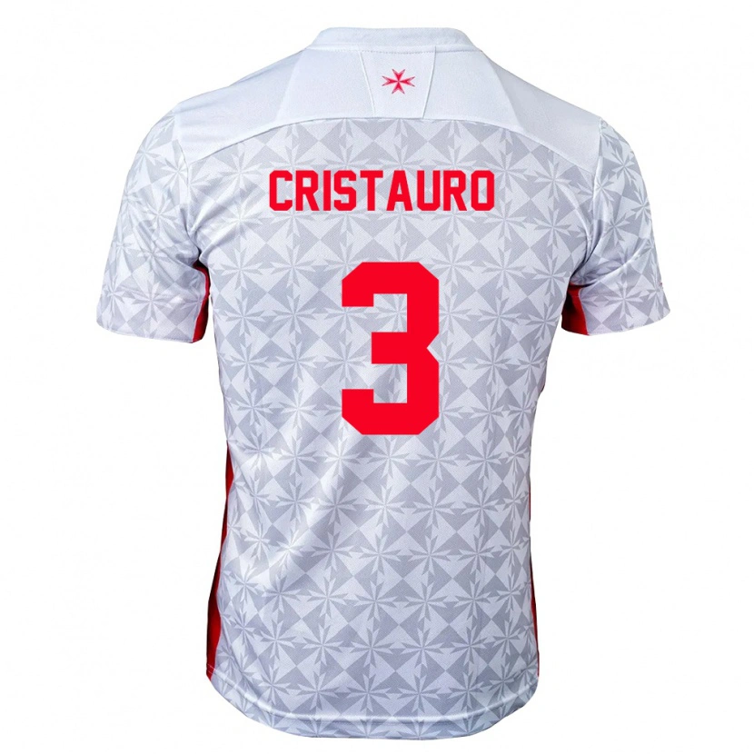 Danxen Dětské Malta Giorgio Cristauro #3 Šedá Bílá Červená Daleko Hráčské Dresy 26-28 Dres