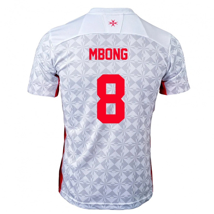 Danxen Dětské Malta Paul Mbong #8 Šedá Bílá Červená Daleko Hráčské Dresy 26-28 Dres