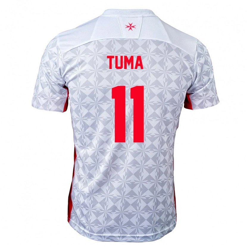 Danxen Dětské Malta Basil Tuma #11 Šedá Bílá Červená Daleko Hráčské Dresy 26-28 Dres
