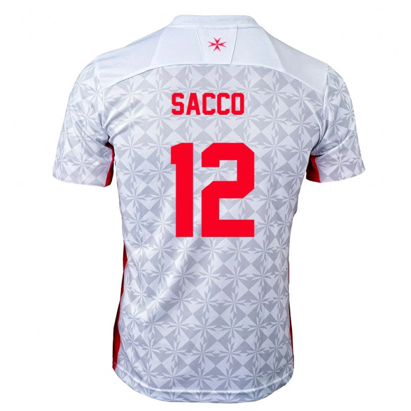 Danxen Dětské Malta Hugo Sacco #12 Šedá Bílá Červená Daleko Hráčské Dresy 26-28 Dres