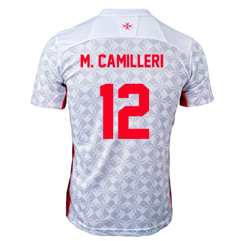 Danxen Dětské Malta Miguel Camilleri #12 Šedá Bílá Červená Daleko Hráčské Dresy 26-28 Dres