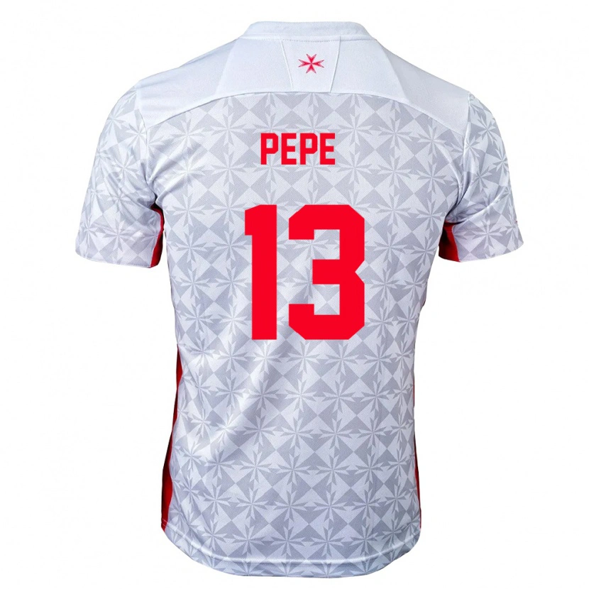 Danxen Dětské Malta Enrico Pepe #13 Šedá Bílá Červená Daleko Hráčské Dresy 26-28 Dres