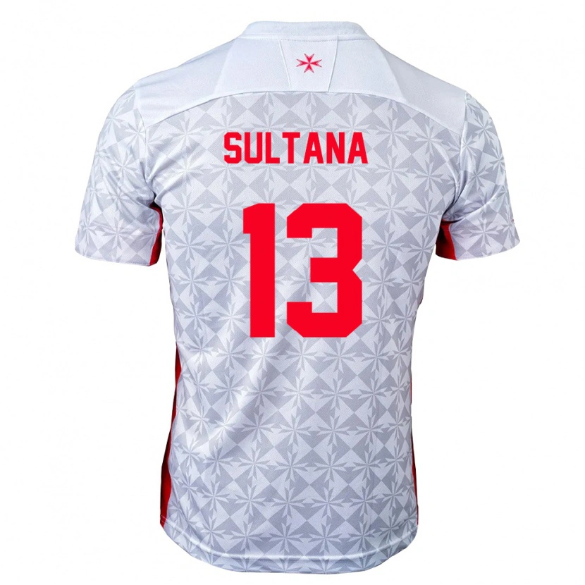 Danxen Dětské Malta Denzil Sultana #13 Šedá Bílá Červená Daleko Hráčské Dresy 26-28 Dres
