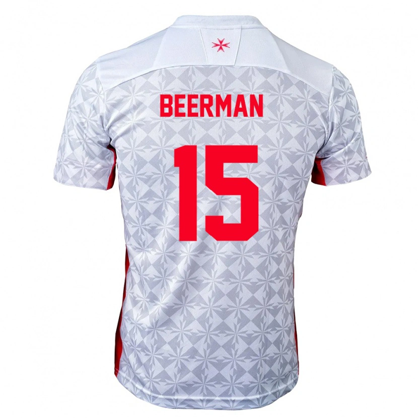 Danxen Dětské Malta Myles Beerman #15 Šedá Bílá Červená Daleko Hráčské Dresy 26-28 Dres