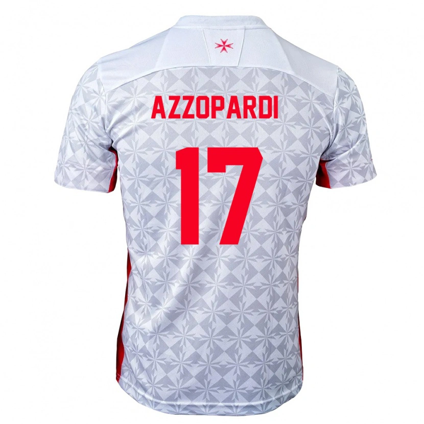 Danxen Dětské Malta Jake Azzopardi #17 Šedá Bílá Červená Daleko Hráčské Dresy 26-28 Dres