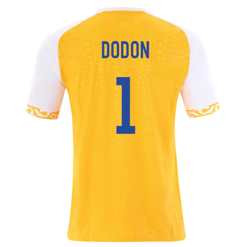 Danxen Dětské Moldavsko Victor Dodon #1 Žlutá Bílá Daleko Hráčské Dresy 26-28 Dres