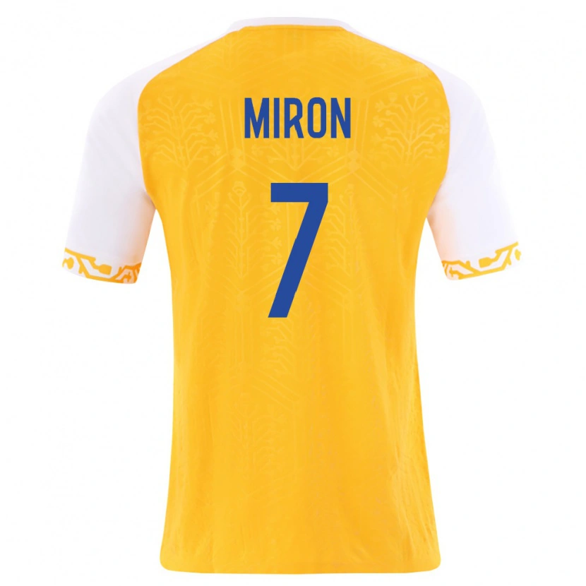 Danxen Dětské Moldavsko Gheorghe Miron #7 Žlutá Bílá Daleko Hráčské Dresy 26-28 Dres