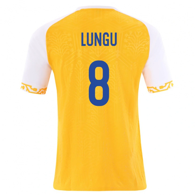 Danxen Dětské Moldavsko Teodor Lungu #8 Žlutá Bílá Daleko Hráčské Dresy 26-28 Dres