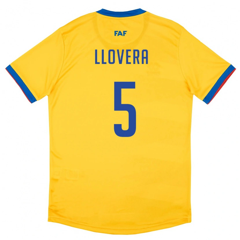 Danxen Dětské Andorra Max Llovera #5 Žlutá Modrá Červená Daleko Hráčské Dresy 26-28 Dres