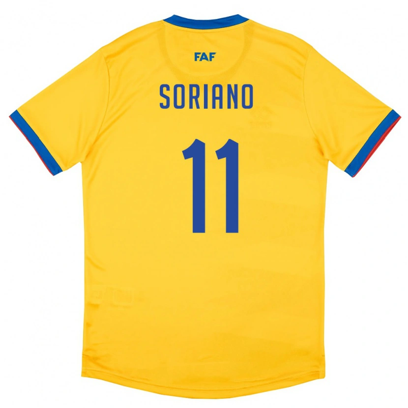 Danxen Dětské Andorra Owen Soriano #11 Žlutá Modrá Červená Daleko Hráčské Dresy 26-28 Dres