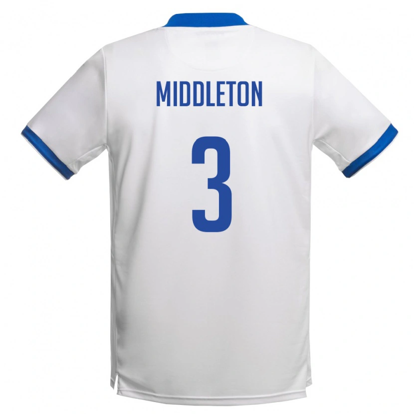 Danxen Dětské Kypr Alexandros Middleton #3 Bílá Královská Modrá Daleko Hráčské Dresy 26-28 Dres