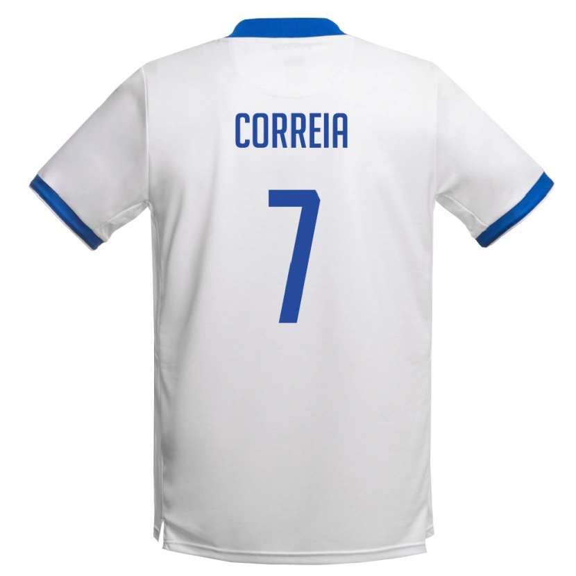Danxen Dětské Kypr Anderson Correia #7 Bílá Královská Modrá Daleko Hráčské Dresy 26-28 Dres