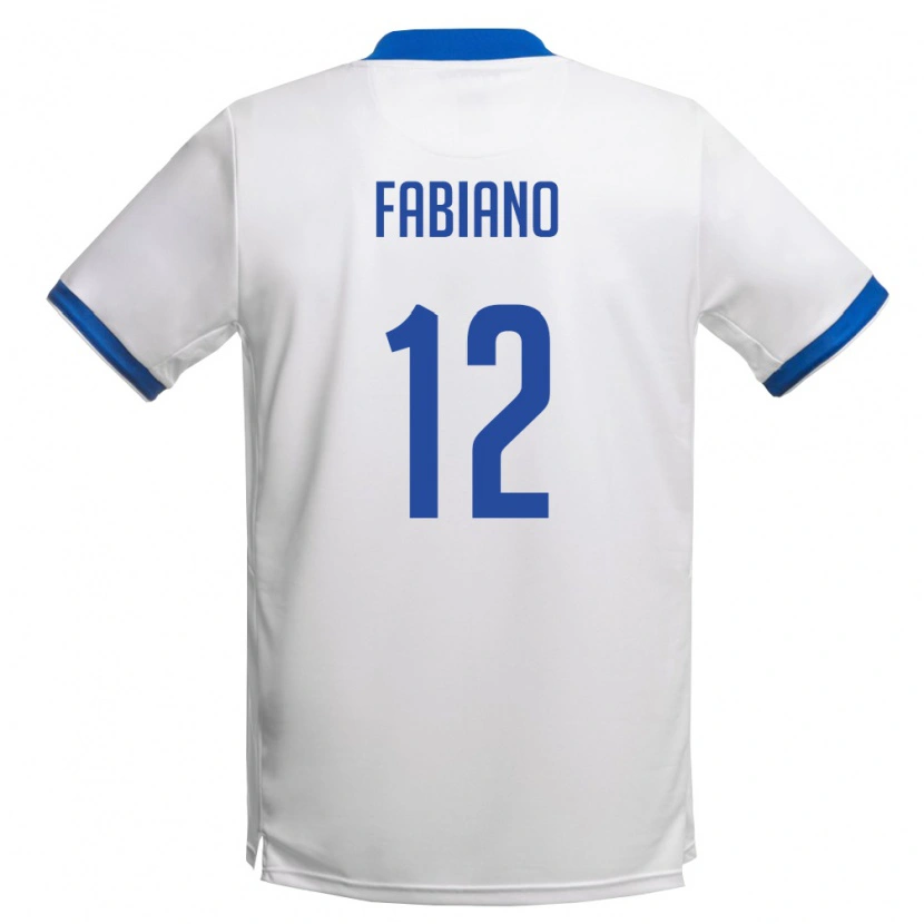 Danxen Dětské Kypr Fabiano #12 Bílá Královská Modrá Daleko Hráčské Dresy 26-28 Dres