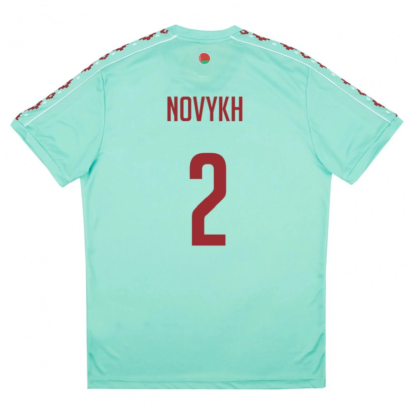 Danxen Dětské Bělorusko Evgeniy Novykh #2 Světle Zelená Vínová Daleko Hráčské Dresy 26-28 Dres
