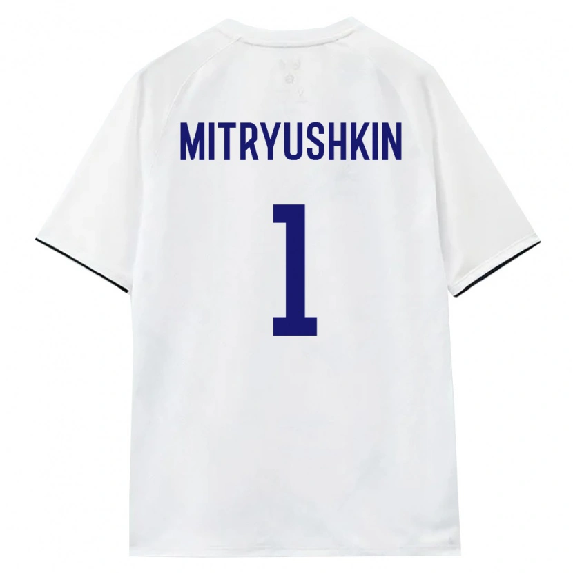 Danxen Dětské Rusko Anton Mitryushkin #1 Bílá Hnědá Černá Daleko Hráčské Dresy 26-28 Dres