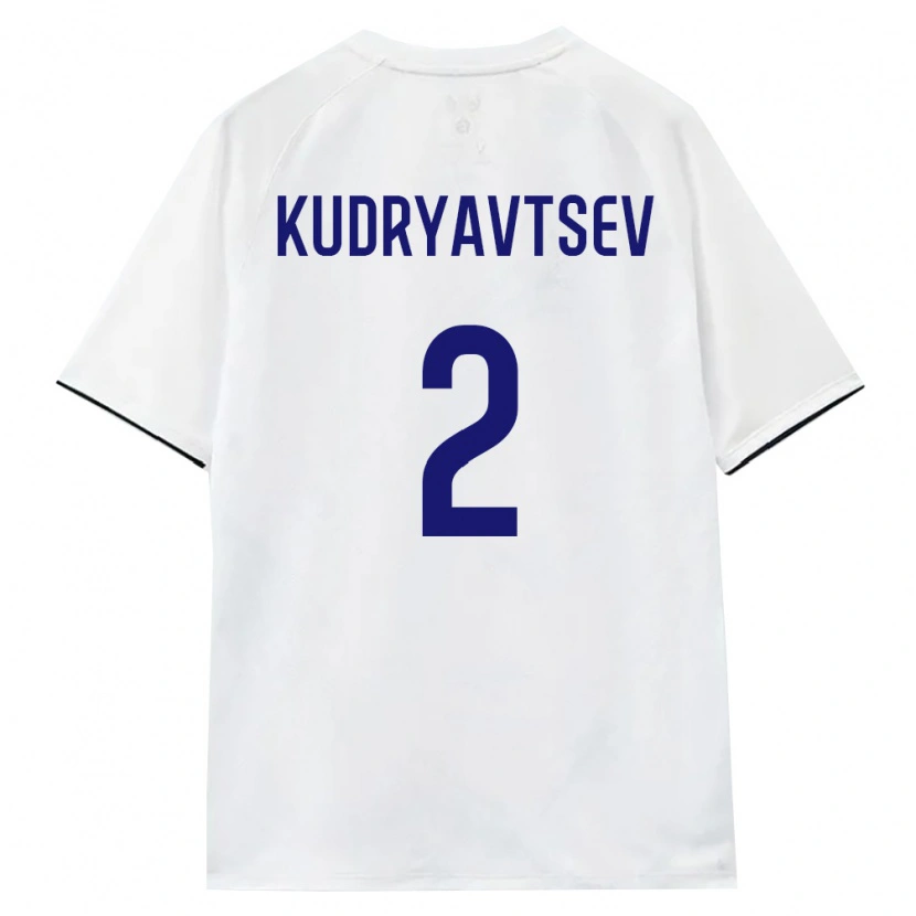 Danxen Dětské Rusko Vladislav Kudryavtsev #2 Bílá Hnědá Černá Daleko Hráčské Dresy 26-28 Dres