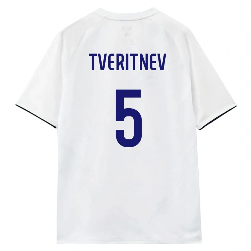 Danxen Dětské Rusko Sarkis Tveritnev #5 Bílá Hnědá Černá Daleko Hráčské Dresy 26-28 Dres