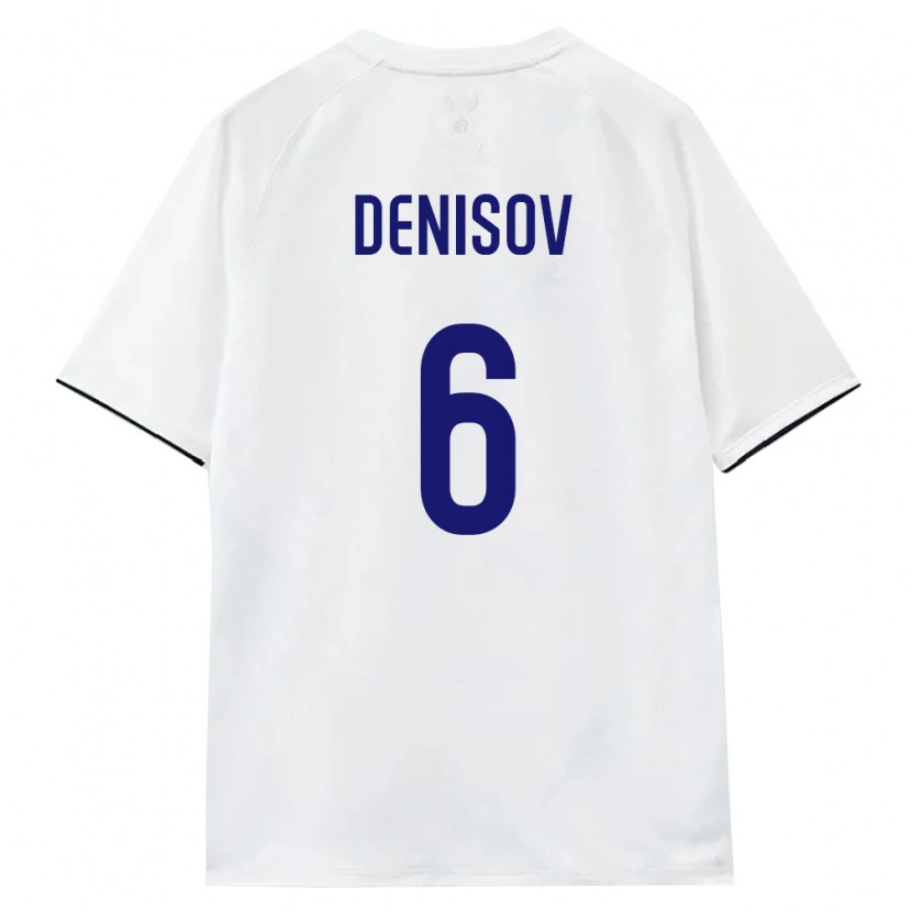 Danxen Dětské Rusko Klim Denisov #6 Bílá Hnědá Černá Daleko Hráčské Dresy 26-28 Dres