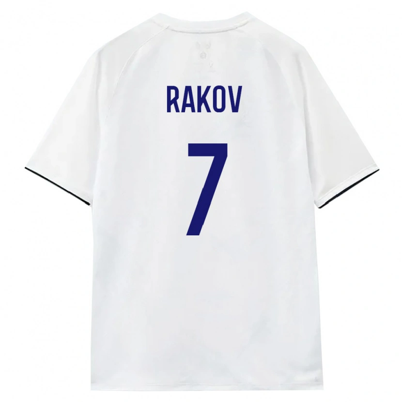 Danxen Dětské Rusko Vadim Rakov #7 Bílá Hnědá Černá Daleko Hráčské Dresy 26-28 Dres