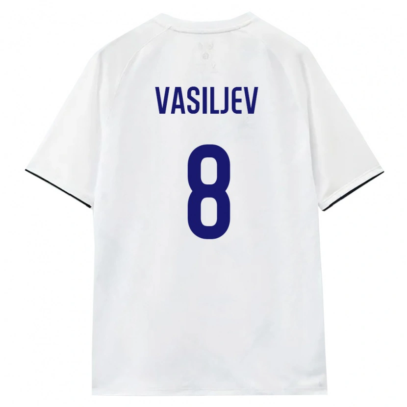 Danxen Dětské Rusko Dmitriy Vasiljev #8 Bílá Hnědá Černá Daleko Hráčské Dresy 26-28 Dres
