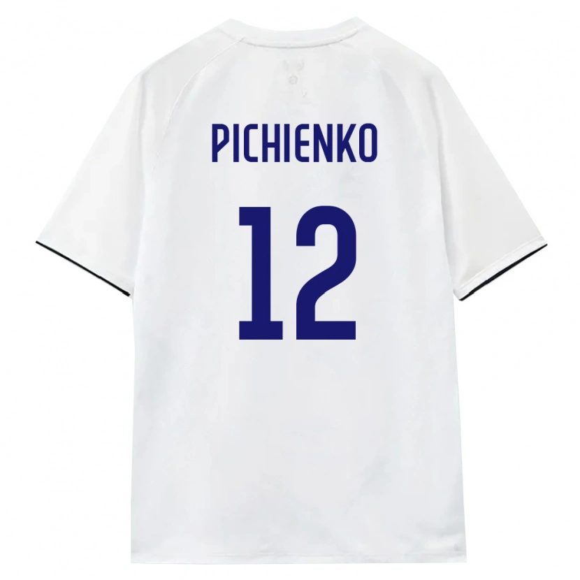 Danxen Dětské Rusko Ruslan Pichienko #12 Bílá Hnědá Černá Daleko Hráčské Dresy 26-28 Dres