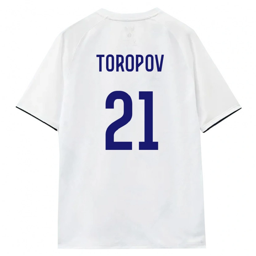 Danxen Dětské Rusko Egor Toropov #21 Bílá Hnědá Černá Daleko Hráčské Dresy 26-28 Dres