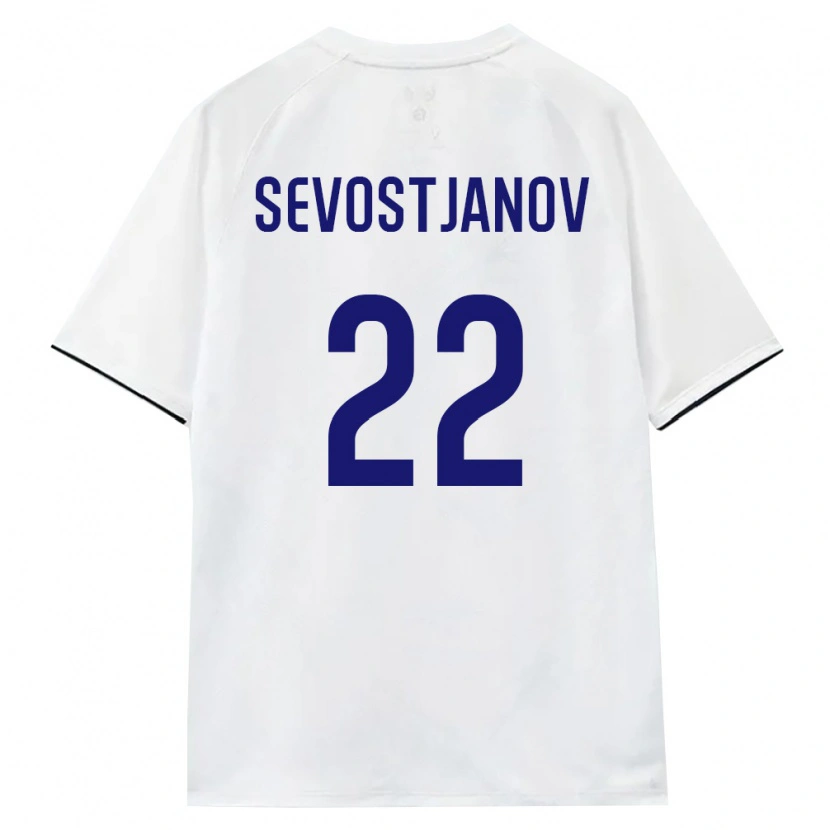 Danxen Dětské Rusko Maksim Sevostjanov #22 Bílá Hnědá Černá Daleko Hráčské Dresy 26-28 Dres