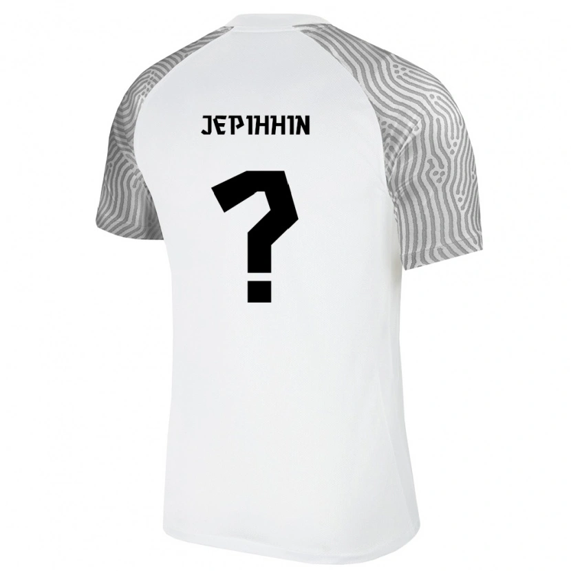Danxen Dětské Estonsko Dimitri Jepihhin #0 Bílá Šedá Daleko Hráčské Dresy 26-28 Dres