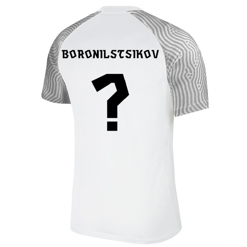 Danxen Dětské Estonsko Alex Boronilstsikov #0 Bílá Šedá Daleko Hráčské Dresy 26-28 Dres