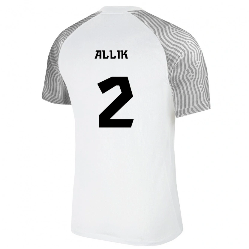 Danxen Dětské Estonsko Arti Allik #2 Bílá Šedá Daleko Hráčské Dresy 26-28 Dres
