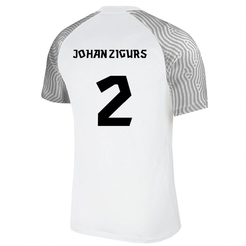 Danxen Dětské Estonsko Henri Johan Zigurs #2 Bílá Šedá Daleko Hráčské Dresy 26-28 Dres