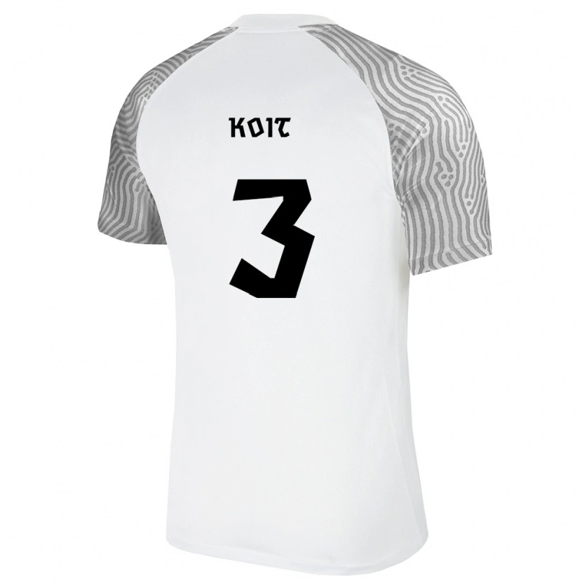 Danxen Dětské Estonsko Carl Koit #3 Bílá Šedá Daleko Hráčské Dresy 26-28 Dres
