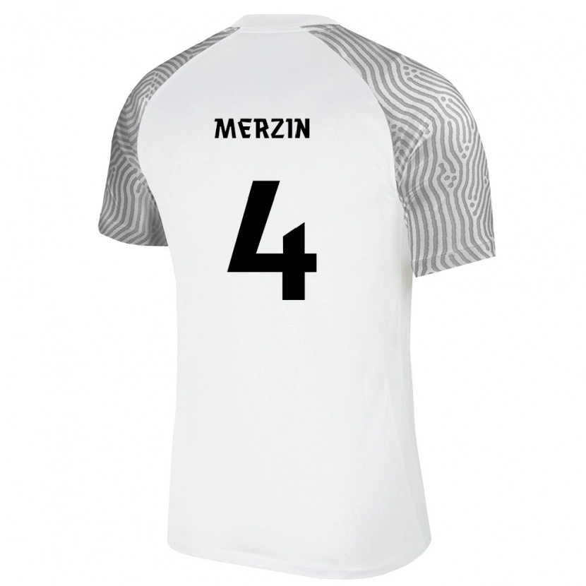 Danxen Dětské Estonsko Platon Merzin #4 Bílá Šedá Daleko Hráčské Dresy 26-28 Dres