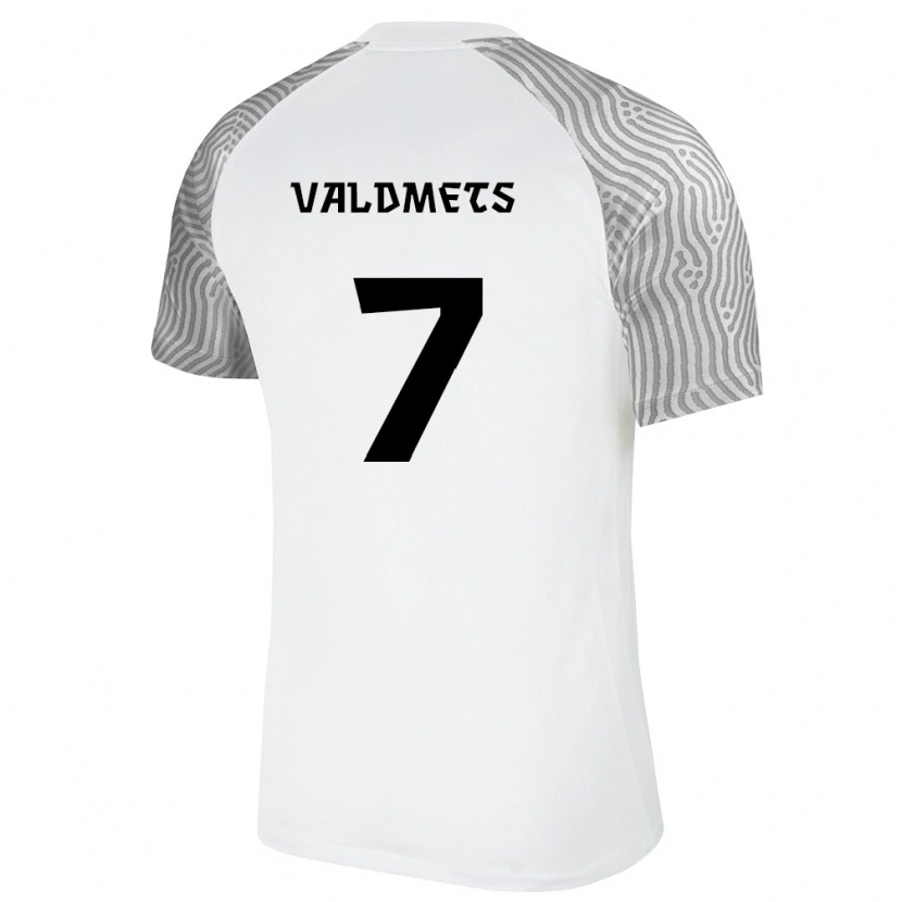 Danxen Dětské Estonsko Remo Valdmets #7 Bílá Šedá Daleko Hráčské Dresy 26-28 Dres