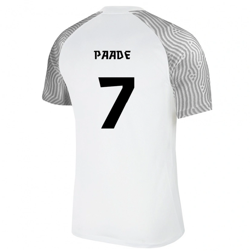 Danxen Dětské Estonsko Hugo Paade #7 Bílá Šedá Daleko Hráčské Dresy 26-28 Dres