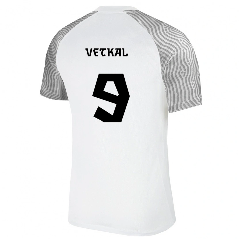 Danxen Dětské Estonsko Martin Vetkal #9 Bílá Šedá Daleko Hráčské Dresy 26-28 Dres