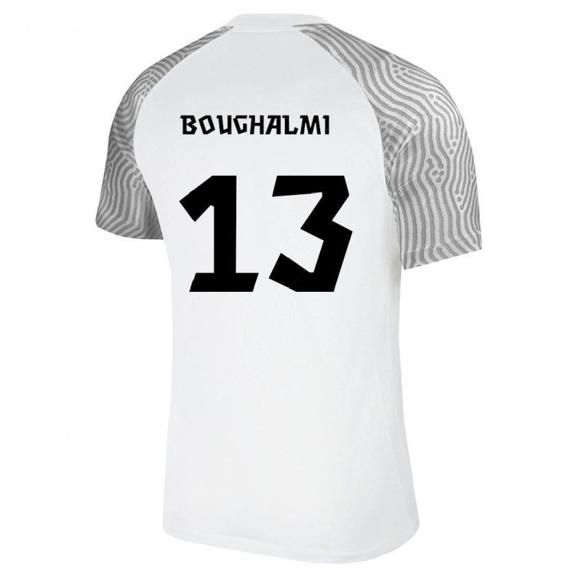 Danxen Dětské Estonsko Youssef Boughalmi #13 Bílá Šedá Daleko Hráčské Dresy 26-28 Dres