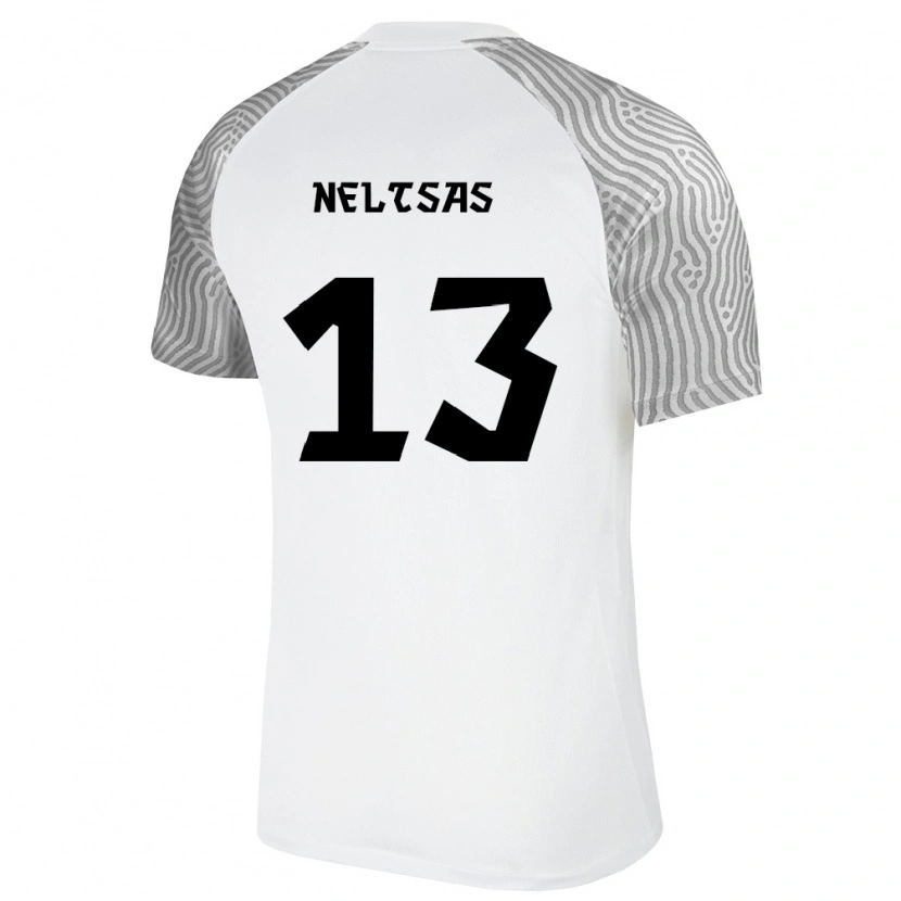 Danxen Dětské Estonsko Ron Neltsas #13 Bílá Šedá Daleko Hráčské Dresy 26-28 Dres